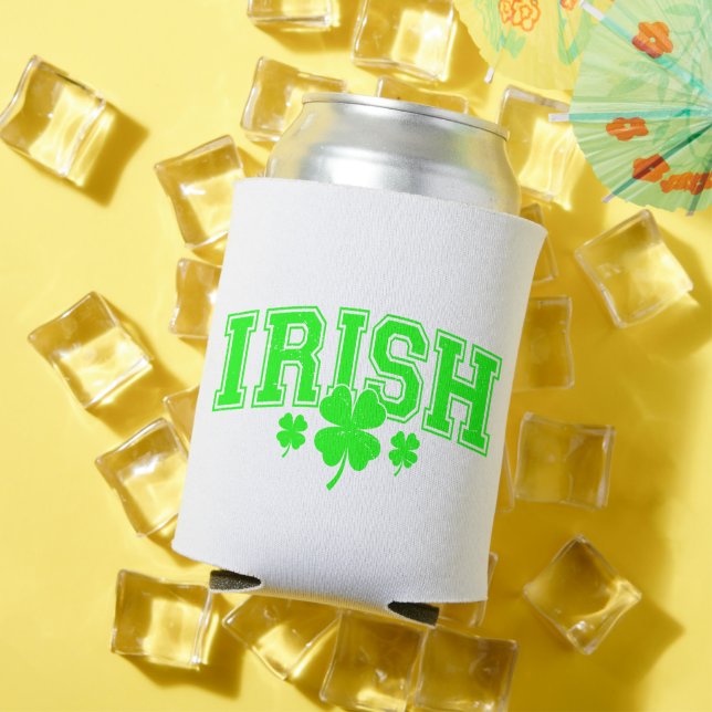 St Patrick's Day Lucky Irish stylish Can Cooler (In Situ Summer)