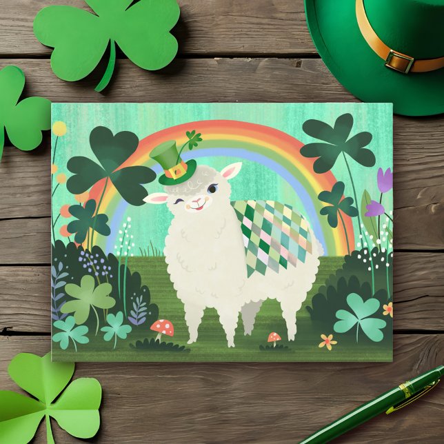 St. Patrick's Day Lucky Lamb Postcard (Creator Uploaded)