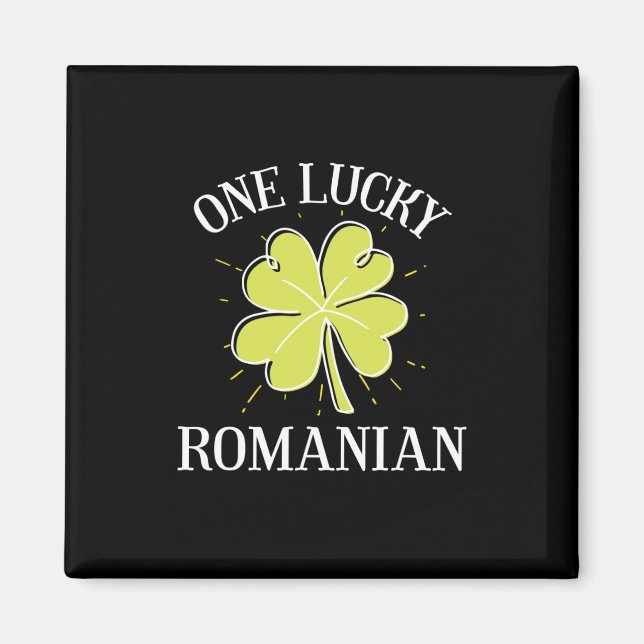St Patricks Day Lucky Romanian Gift  Magnet (Front)