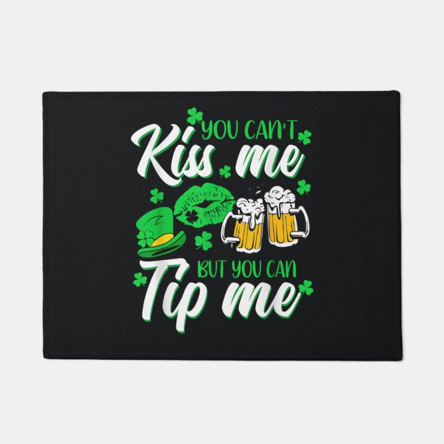 St Patrick's Day Lucky Shamrock  Doormat (Front)
