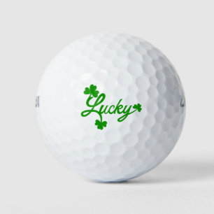St, Patricks Day Lucky Shamrock Green Clover Leaf Golf Balls