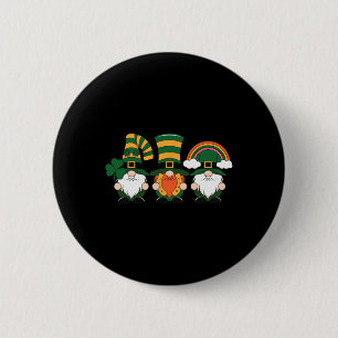 St Patricks Day Lucky Shamrock Irish Gnomes Irish 6 Cm Round Badge