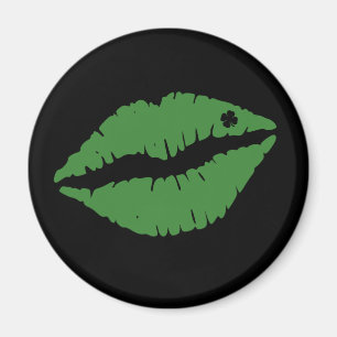St Patrick's Day Lucky Shamrock Lips Irish T-Shirt Magnet