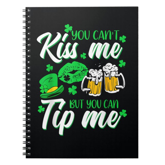 St Patrick's Day Lucky Shamrock  Notebook (Front)