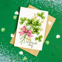 St Patrick's Day Lucky Shamrocks Elegant Vintage