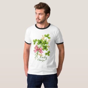 St Patrick's Day Lucky Shamrocks Elegant Vintage T-Shirt