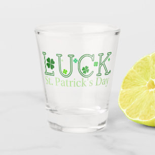 St Patrick's Day Lucky Shamrocks Shot Glass