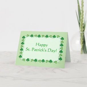St. Patrick's Day Magic Shamrocks  Card