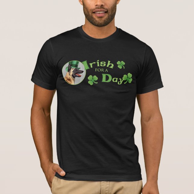 St. Patrick's Day Malinois T-Shirt (Front)