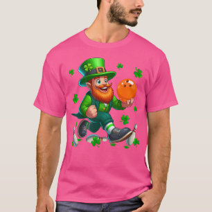 St Patrick'S Day Man Playing Bowling Shamrocks Pla T-Shirt