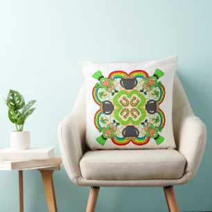 St Patrick's Day Mandala Cushion