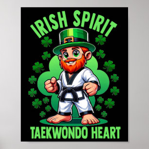 St Patricks Day Martial Arts Irish Spirit Taekwond Poster