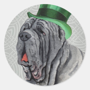 St. Patrick's Day Mastino Classic Round Sticker