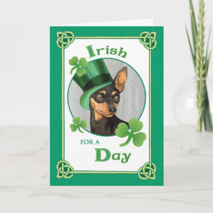 St. Patrick's Day Min Pin Card