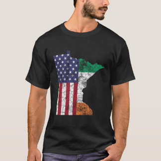 St Patricks Day Minnesota Irish American Flag Men T-Shirt