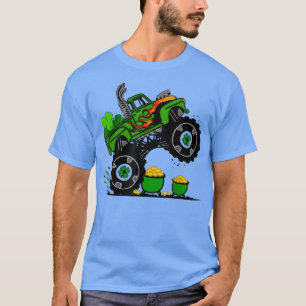 St Patrick's Day Monster shamrock Truck for Boys T T-Shirt