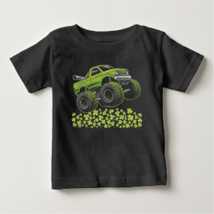 St Patrick's Day Monster Truck Lucky Shamrock Baby T-Shirt