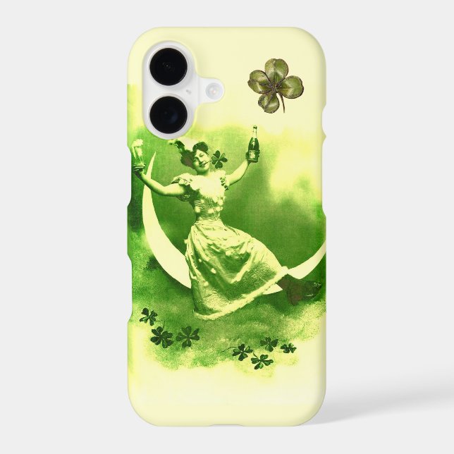 ST PATRICK'S  DAY MOON LADY WITH SHAMROCKS (Back)