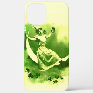 ST PATRICK'S  DAY MOON LADY WITH SHAMROCKS Case-Mate iPhone CASE