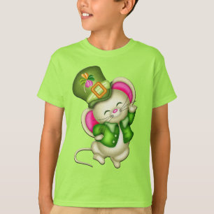St. Patrick's Day Mouse Boys Green T shirt