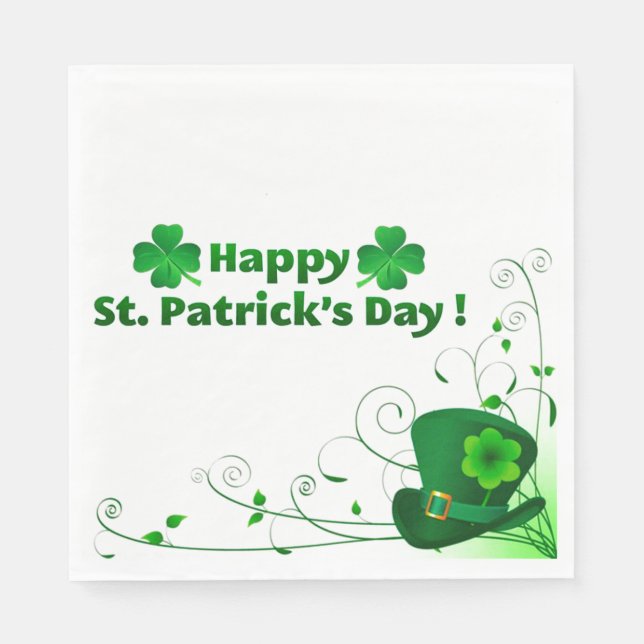 St Patrick's Day Napkin (Front)