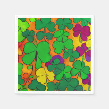 St. Patrick's Day Napkins with shamrocks
