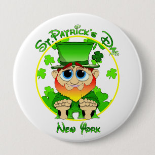 St Patrick's Day New York 10 Cm Round Badge