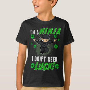 St. Patrick's Day Ninja Luck Green Kids Gift Clove T-Shirt