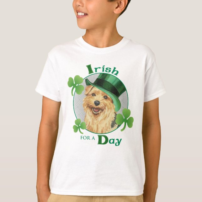 St. Patrick's Day Norfolk Terrier T-Shirt (Front)
