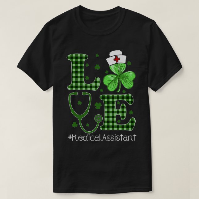 St Patricks Day Nurse And Medical Assistant Premiu T-Shirt (Design Front)