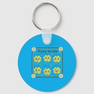 St Patricks Day Nurse Pain Scale Shamrock Irish Rn Key Ring