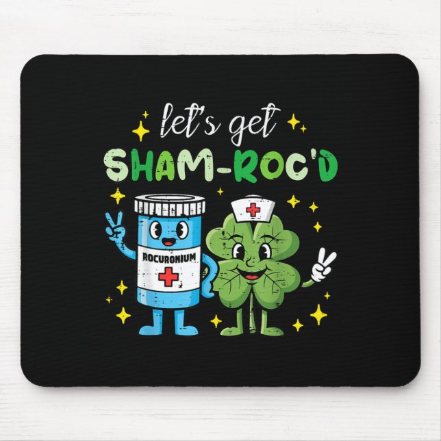 St Patricks Day Nurse Rocuronium Saint Paddys Mouse Mat (Front)