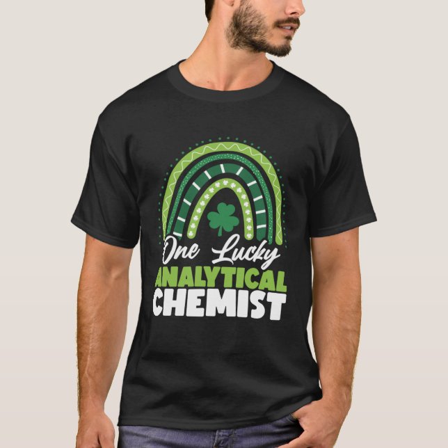 St Patricks Day One Lucky Analytical Chemist T-Shirt (Front)