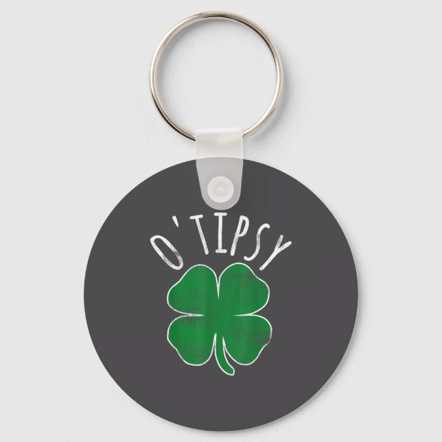 St. Patrick's Day O'tipsy Drinking Beer Drunk Sham Key Ring (Front)