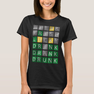St Patrick's Day Outfit Adults Crossword Puzzle Ba T-Shirt