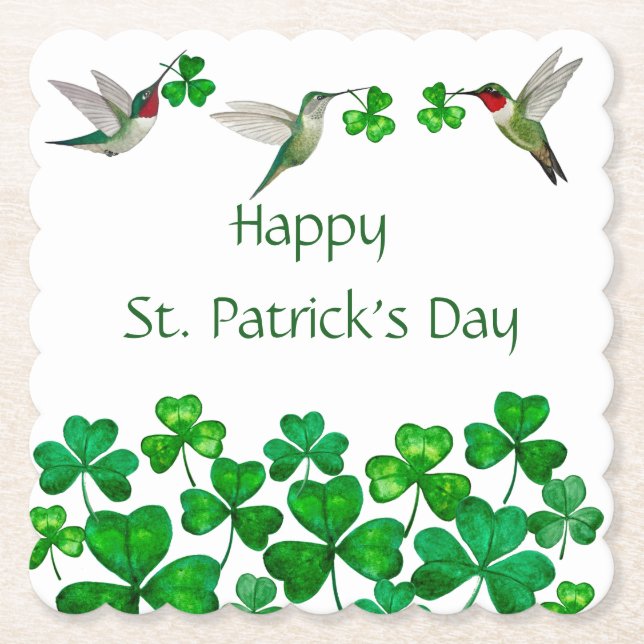 St. Patrick's Day  Paper Coaster (Front)