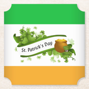 St Patrick's Day Paper Coaster