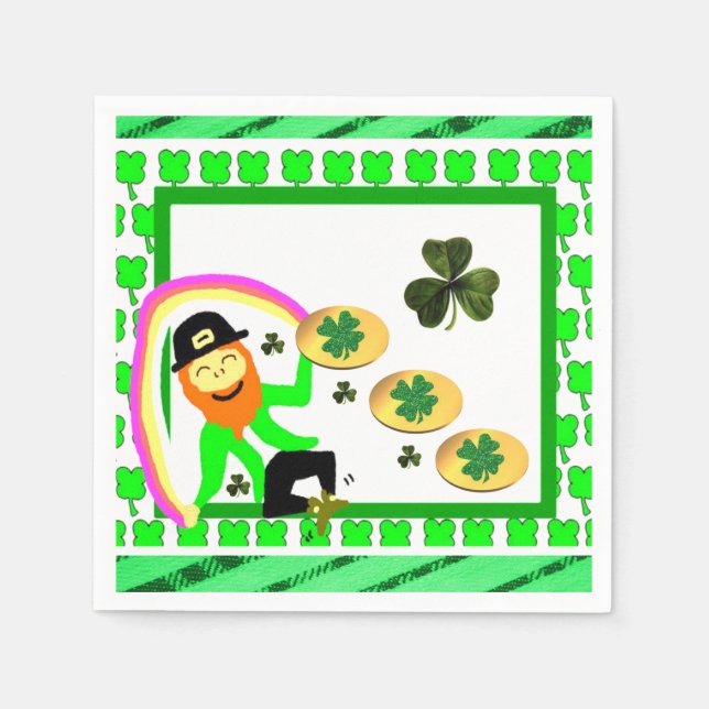 St. Patrick's Day Paper Napkins (Front)