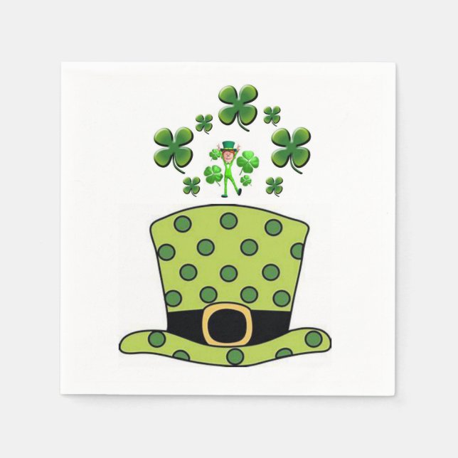 St. Patrick's Day Paper Napkins (Front)