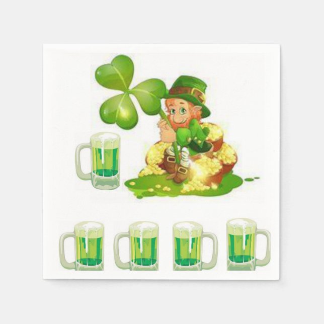 St. Patrick's Day Paper Napkins (Front)