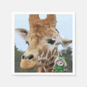 St. Patrick's Day Paper Napkins Giraffe
