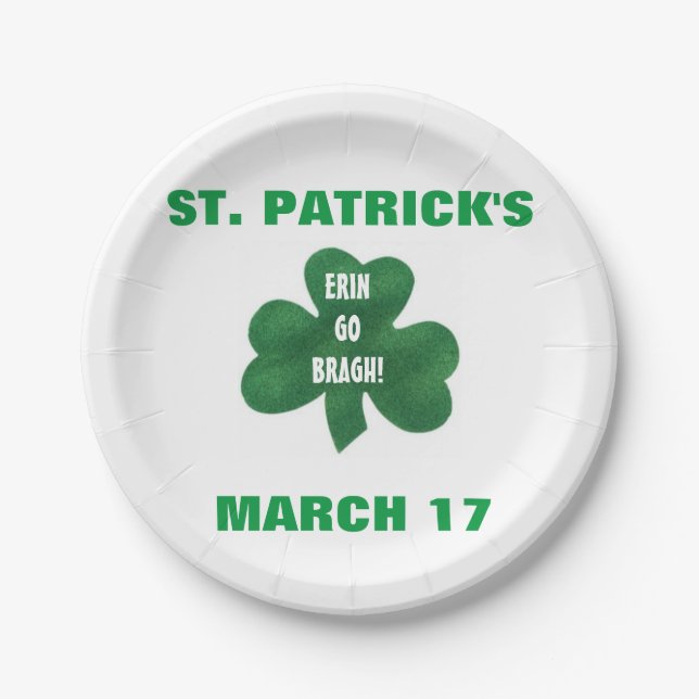 ST. PATRICK'S DAY PAPER PLATE (Front)