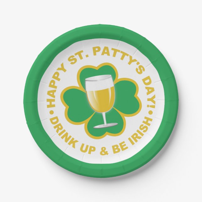 St. Patrick's Day paper plates (Front)