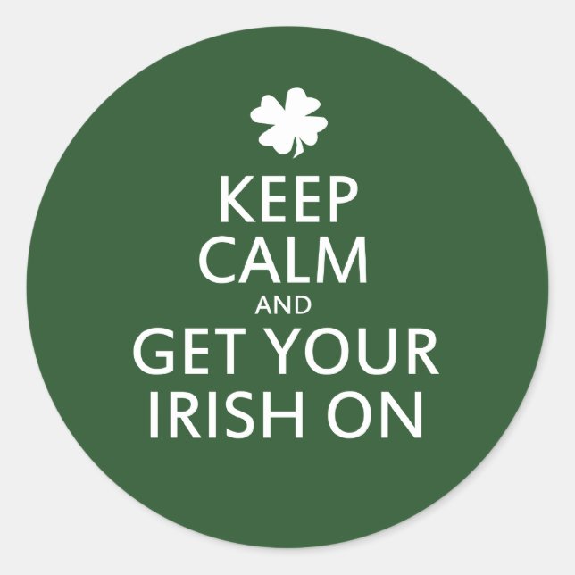 St Patricks day Parody Classic Round Sticker (Front)
