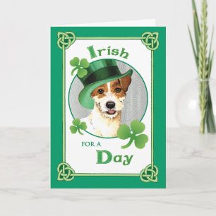 St. Patrick's Day Parson Russell Terrier Card