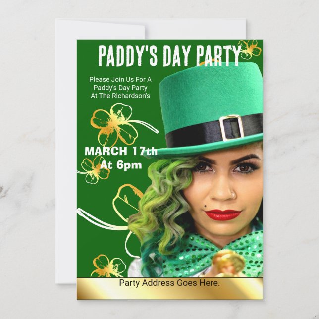 St. Patrick's Day Party Invitation (Front)