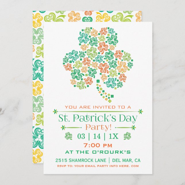 St. Patrick's Day Party Invitation (Front/Back)