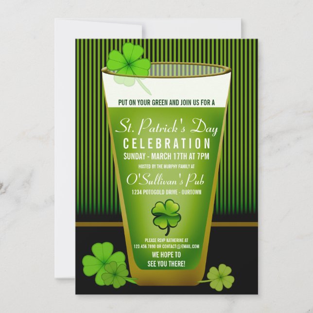 St. Patricks Day Party Invitations (Front)