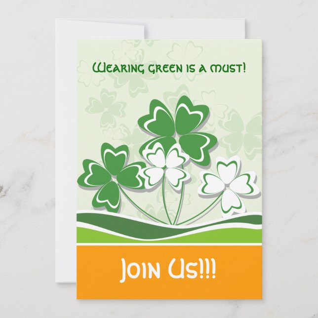 St. Patrick's Day Party Invitations (Front)
