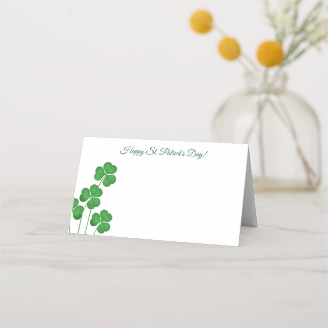 St. Patrick's Day Party Name Place Card (Front)